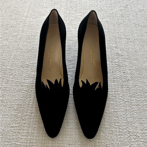 silvia Fiorentina Shoes - Silvia Fiorentina Black Nicole Heels Suede 9